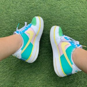 worn authentic painted AF1s